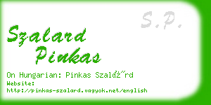 szalard pinkas business card